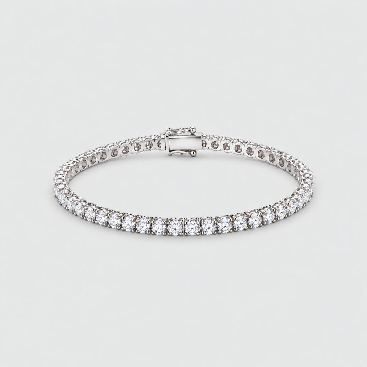 4.50 Ct. Lab Grown Diamond Men Tennis Bracelet Round Cut (EF/VVS-VS)