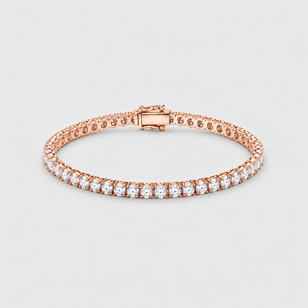 4.50 Ct. Lab Grown Diamond Men Tennis Bracelet Round Cut (EF/VVS-VS)