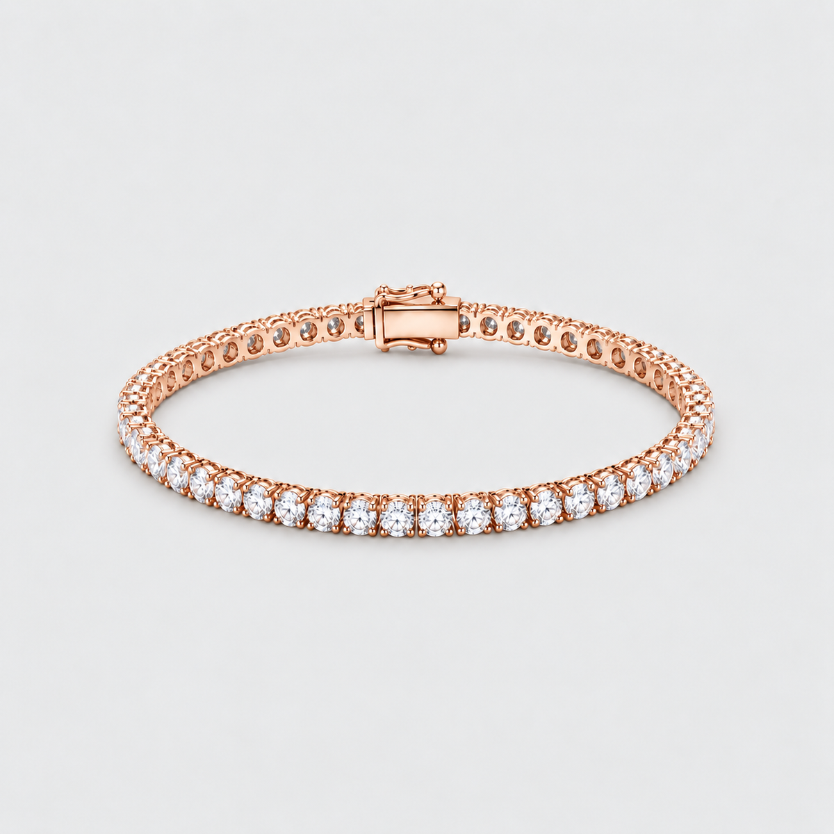 4.50 Ct. Lab Grown Diamond Men Tennis Bracelet Round Cut (EF/VVS-VS)