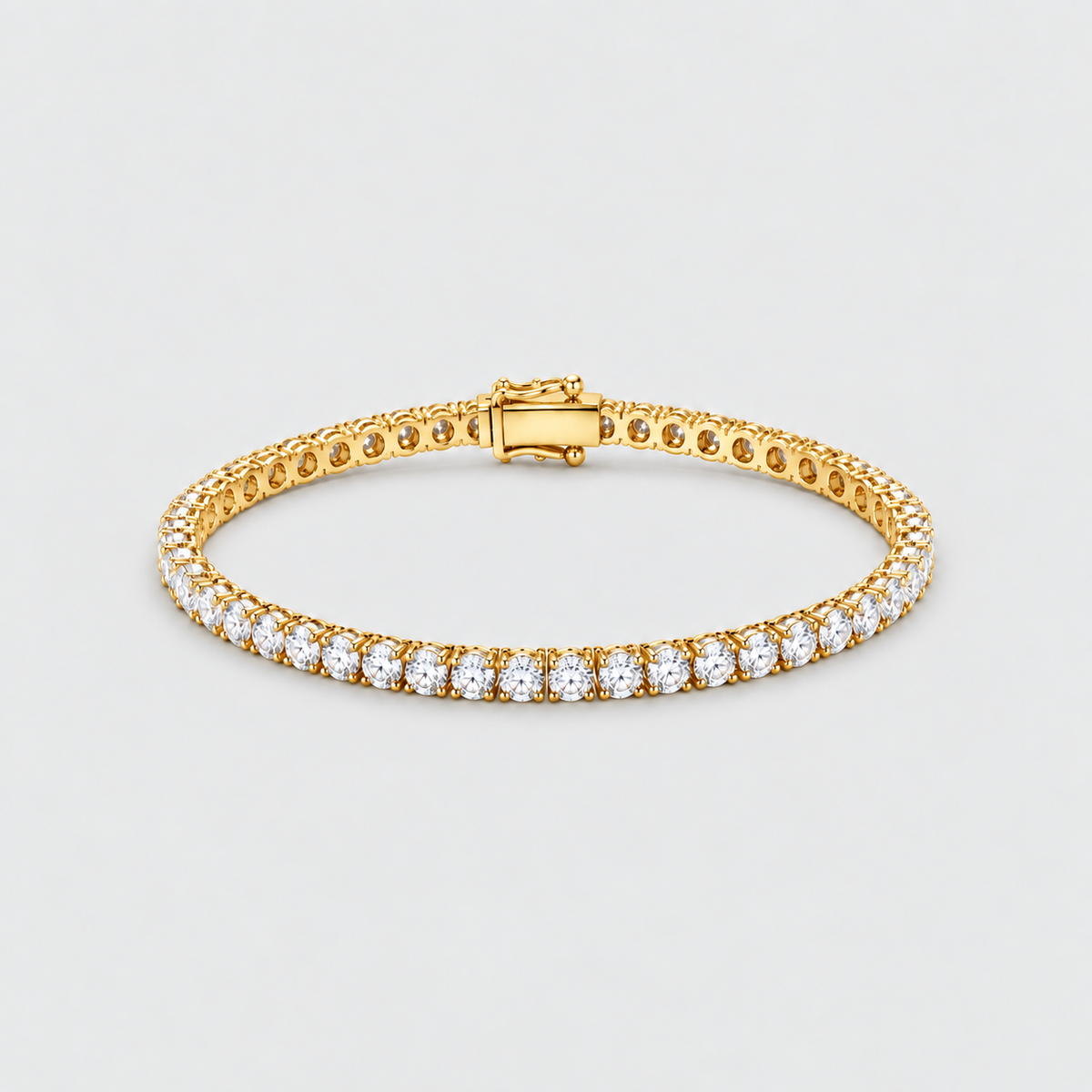 4.50 Ct. Lab Grown Diamond Men Tennis Bracelet Round Cut (EF/VVS-VS)