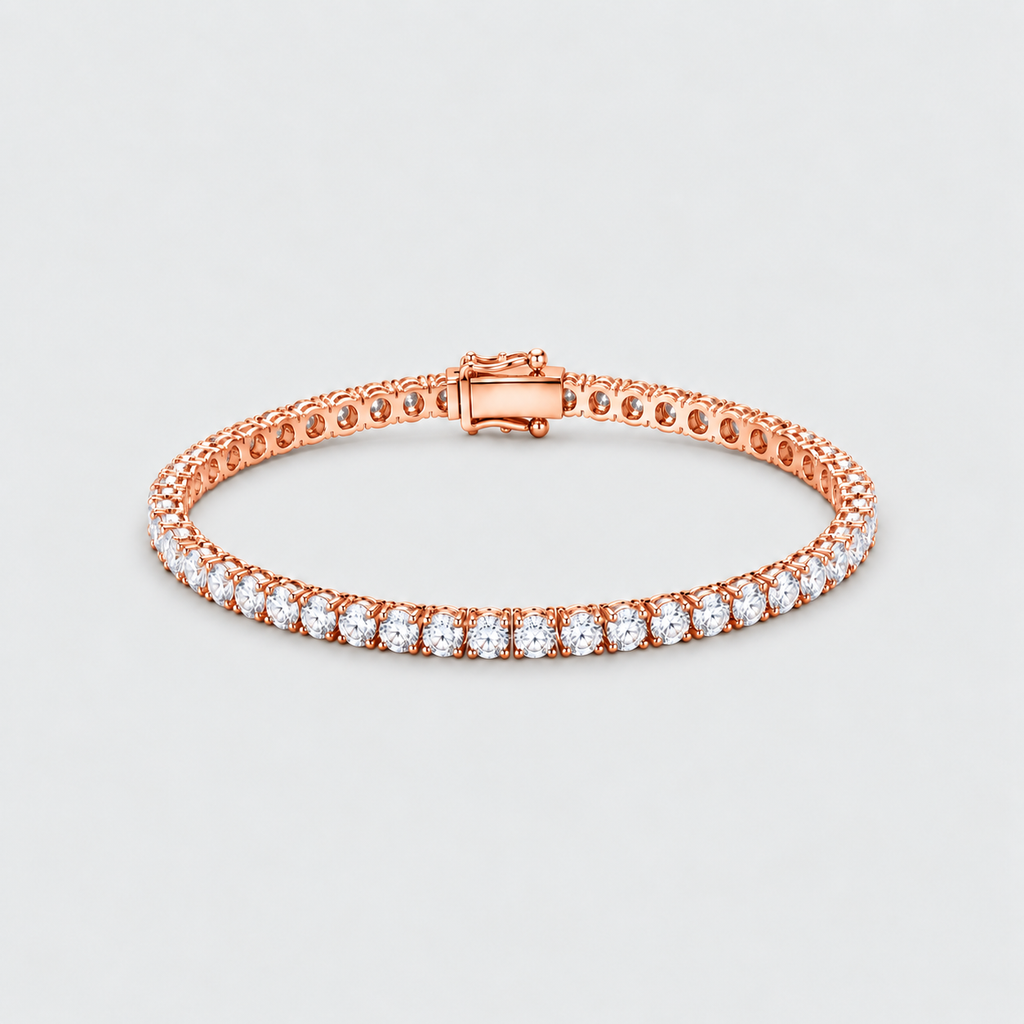 8.16 Ct. Lab Grown Diamond Round Cut Men Tennis Bracelet (EF/VVS-VS)
