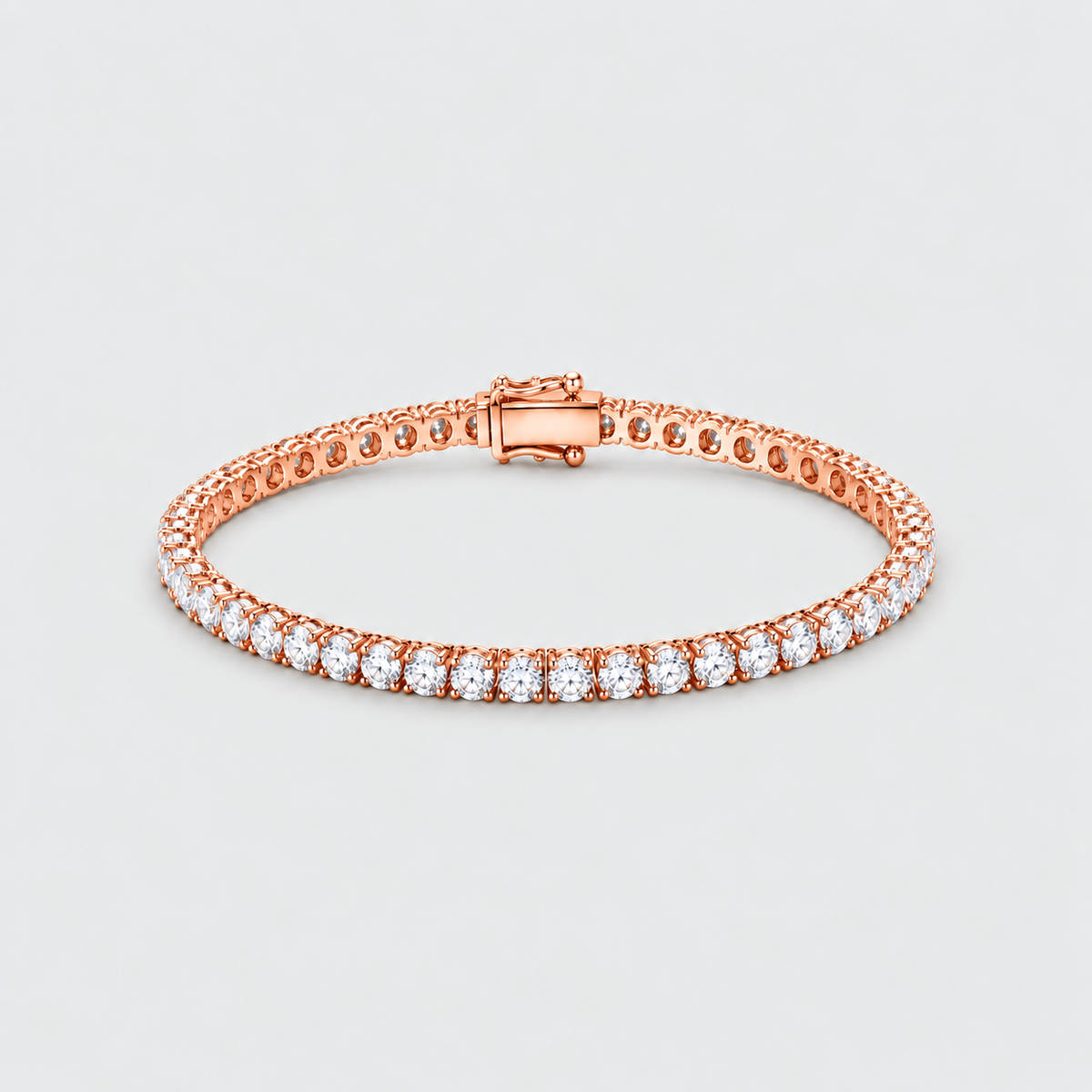 8.16 Ct. Lab Grown Diamond Round Cut Men Tennis Bracelet (EF/VVS-VS)