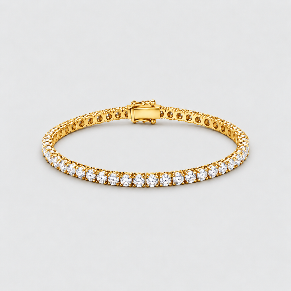 8.16 Ct. Lab Grown Diamond Round Cut Men Tennis Bracelet (EF/VVS-VS)