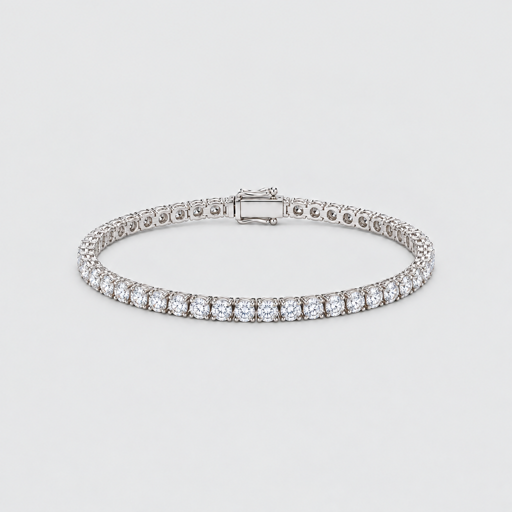 16 Ct. Lab Grown Diamond Round Cut Men Tennis Bracelet (EF/VVS-VS)
