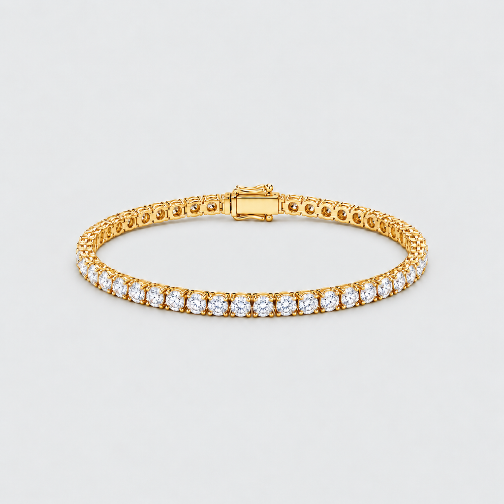 16 Ct. Lab Grown Diamond Round Cut Men Tennis Bracelet (EF/VVS-VS)