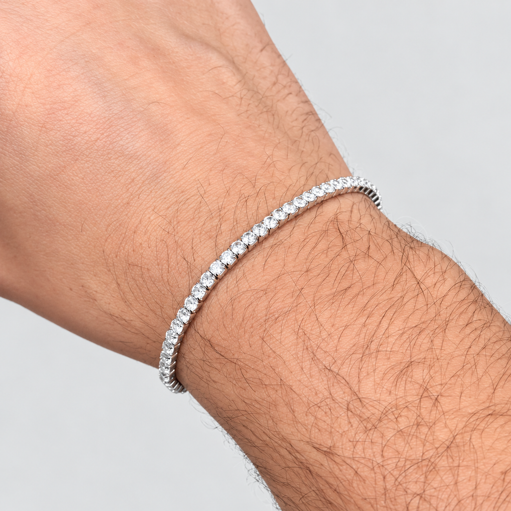 3.70 Ct. Lab Grown Diamond Men Tennis Bracelet (EF/VVS-VS)