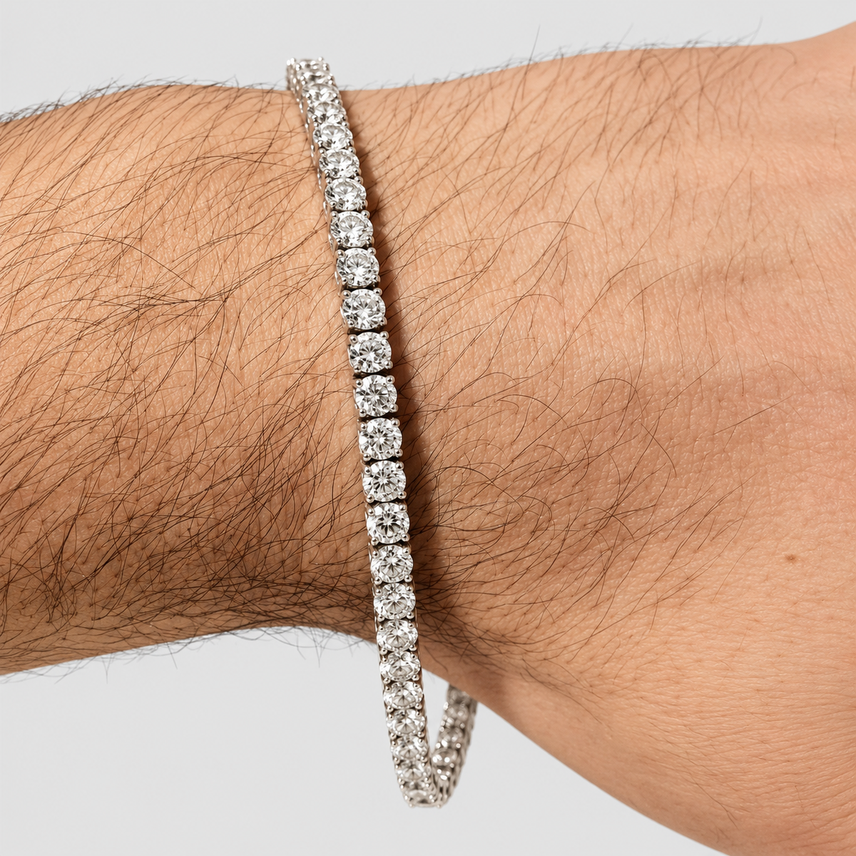 10 Ct. Lab Grown Diamond Men Tennis Bracelet (EF/VVS-VS)