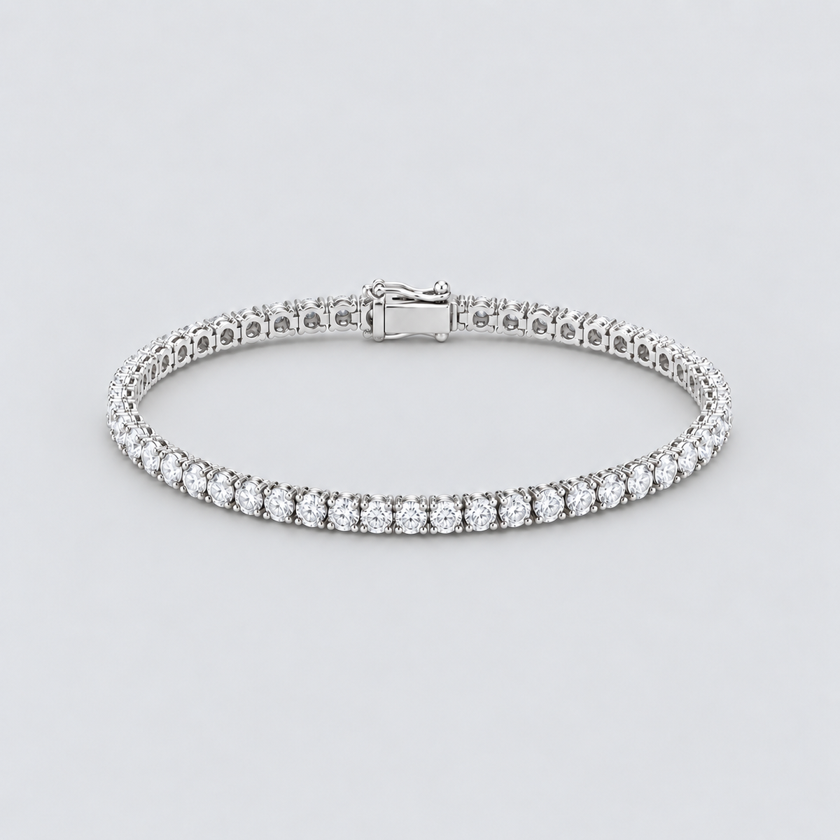 7.28 Ct. Lab Grown Diamond Round Cut Men Tennis Bracelet (EF/VVS-VS)