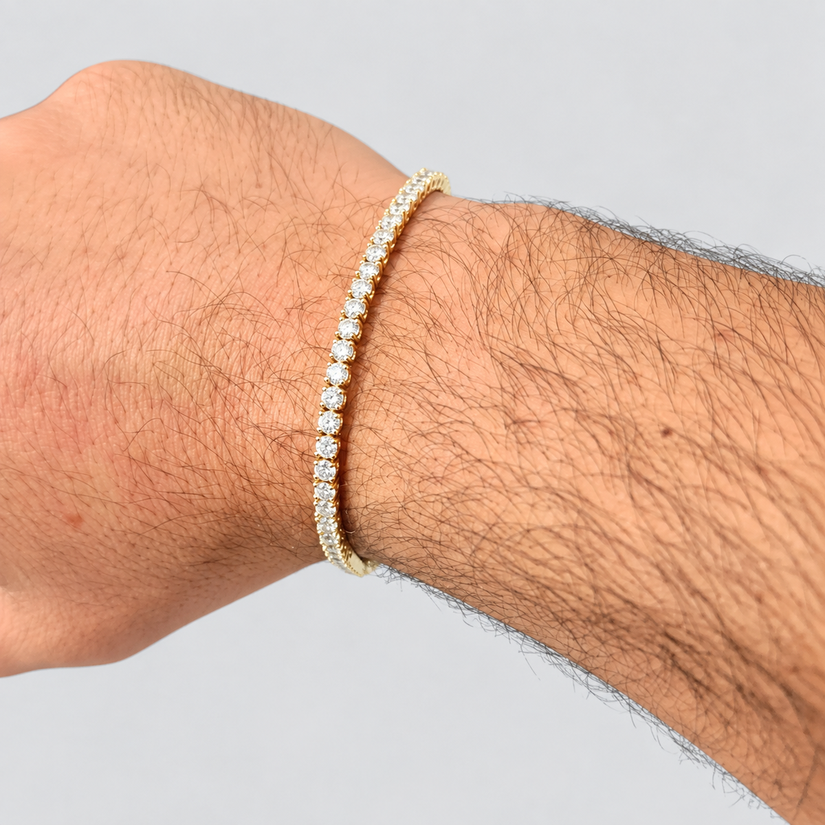 7.28 Ct. Lab Grown Diamond Round Cut Men Tennis Bracelet (EF/VVS-VS)