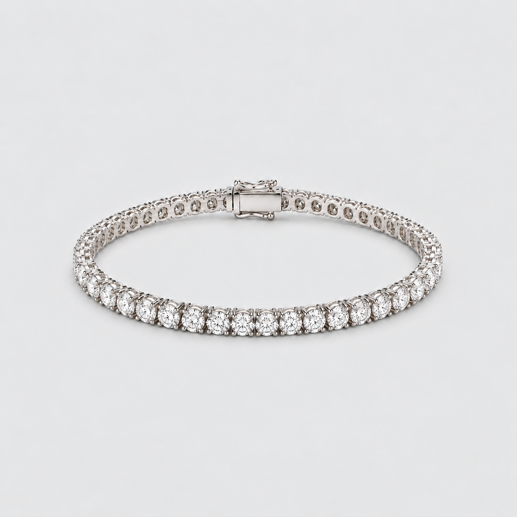 6 Ct. Lab Grown Diamond Round Cut Men Tennis Bracelet (EF/VVS-VS)