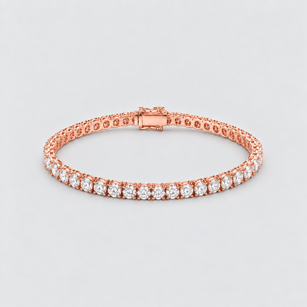 6 Ct. Lab Grown Diamond Round Cut Men Tennis Bracelet (EF/VVS-VS)