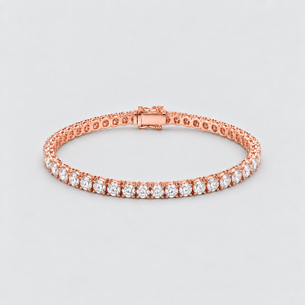 6 Ct. Lab Grown Diamond Round Cut Men Tennis Bracelet (EF/VVS-VS)
