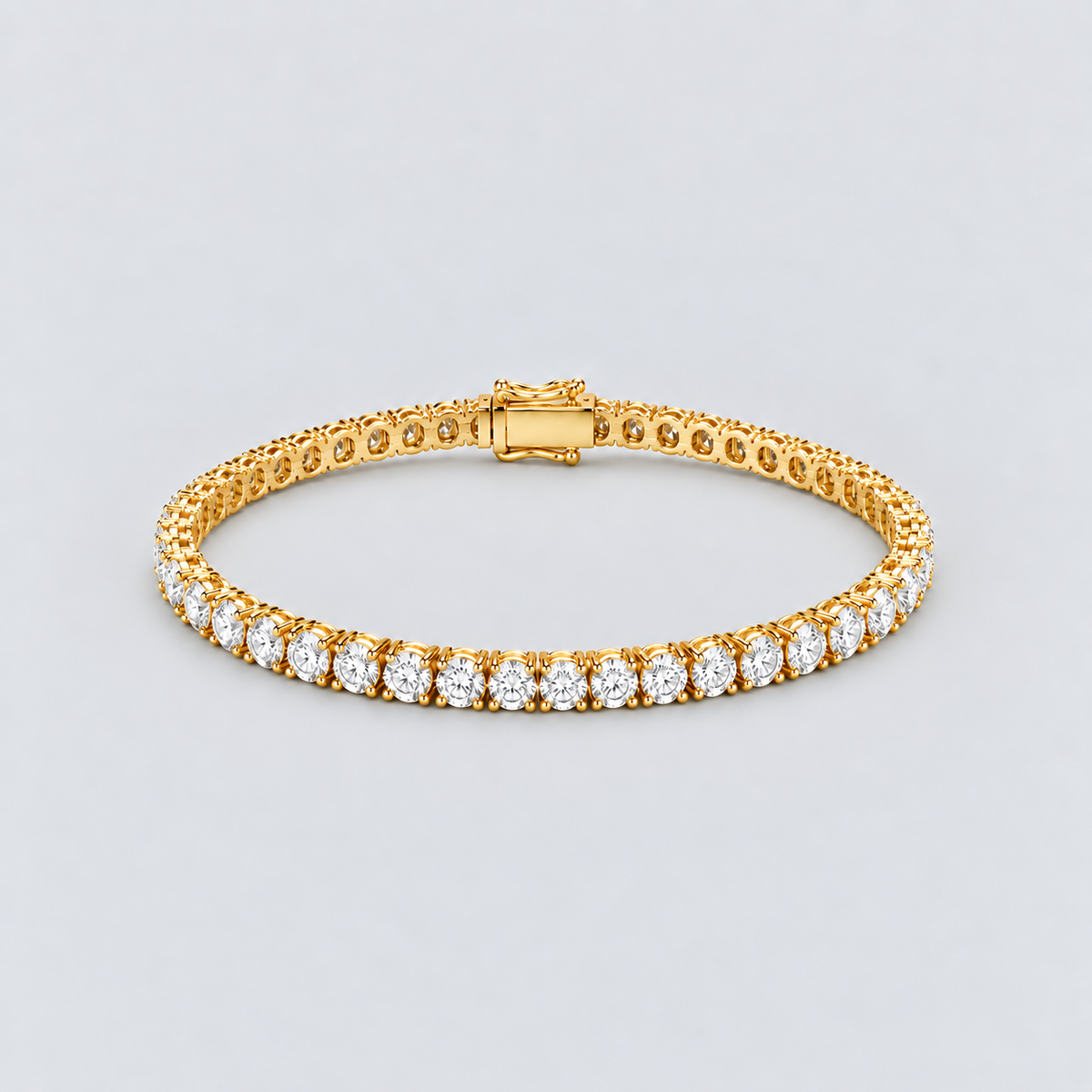 6 Ct. Lab Grown Diamond Round Cut Men Tennis Bracelet (EF/VVS-VS)