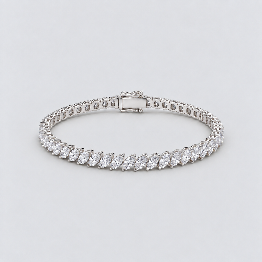 12 Ct. Lab Grown Diamond Marquise Cut Tennis Bracelet (EF/VVS-VS)