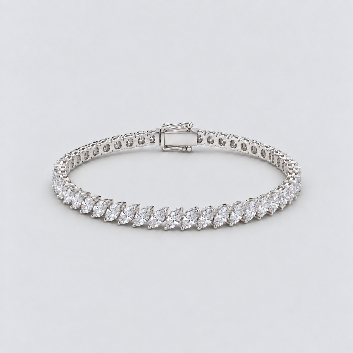 12 Ct. Lab Grown Diamond Marquise Cut Tennis Bracelet (EF/VVS-VS)