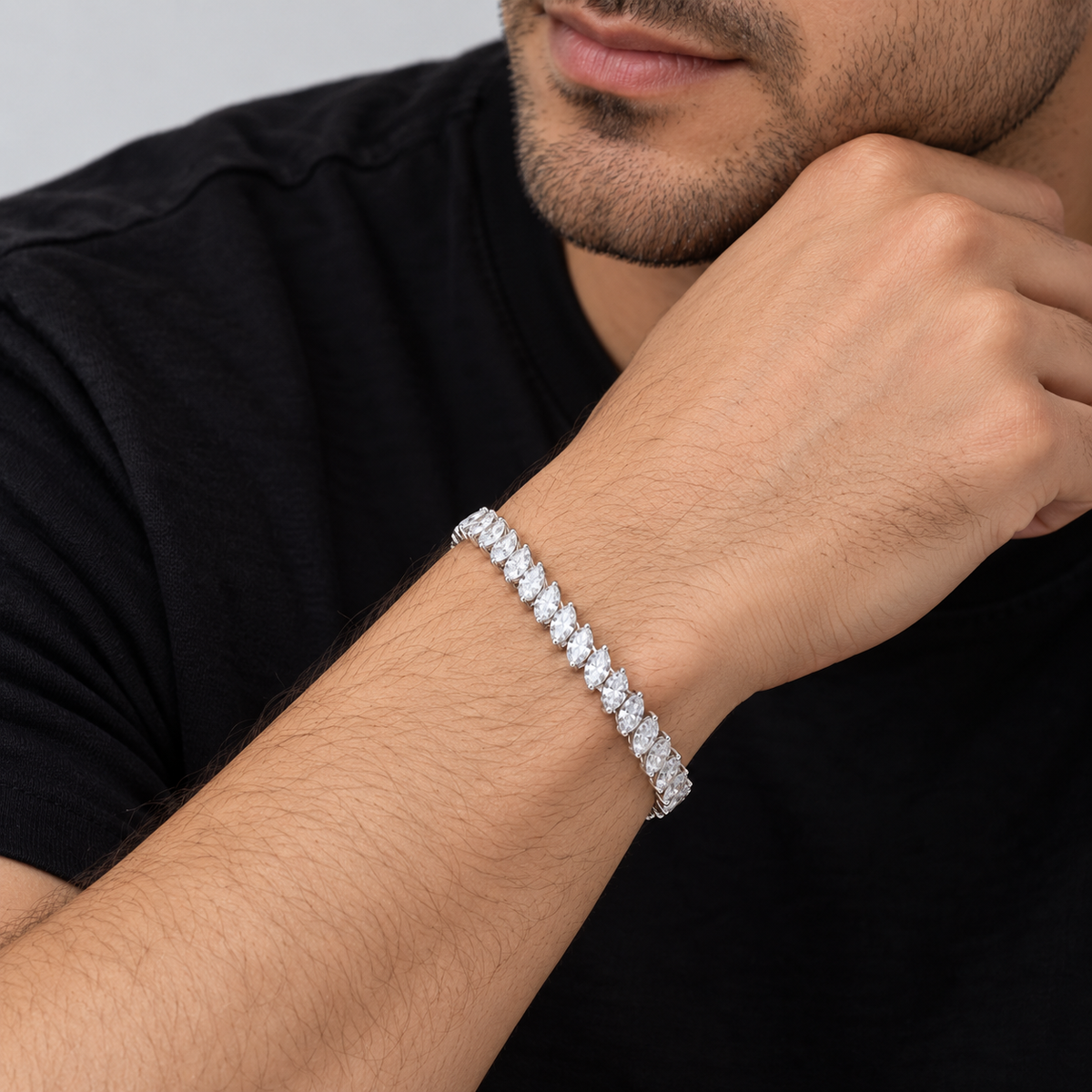 12 Ct. Lab Grown Diamond Marquise Cut Tennis Bracelet (EF/VVS-VS)