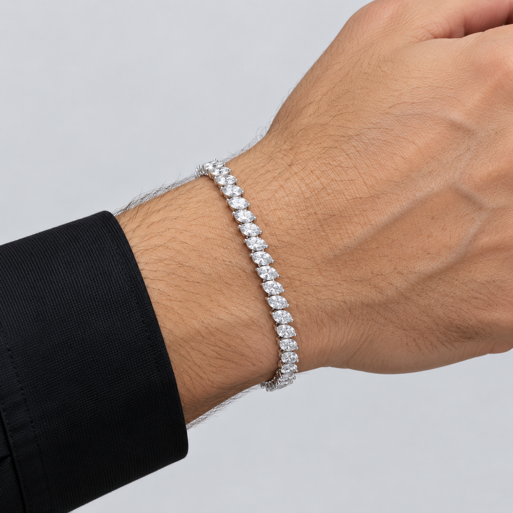 12 Ct. Lab Grown Diamond Marquise Cut Tennis Bracelet (EF/VVS-VS)