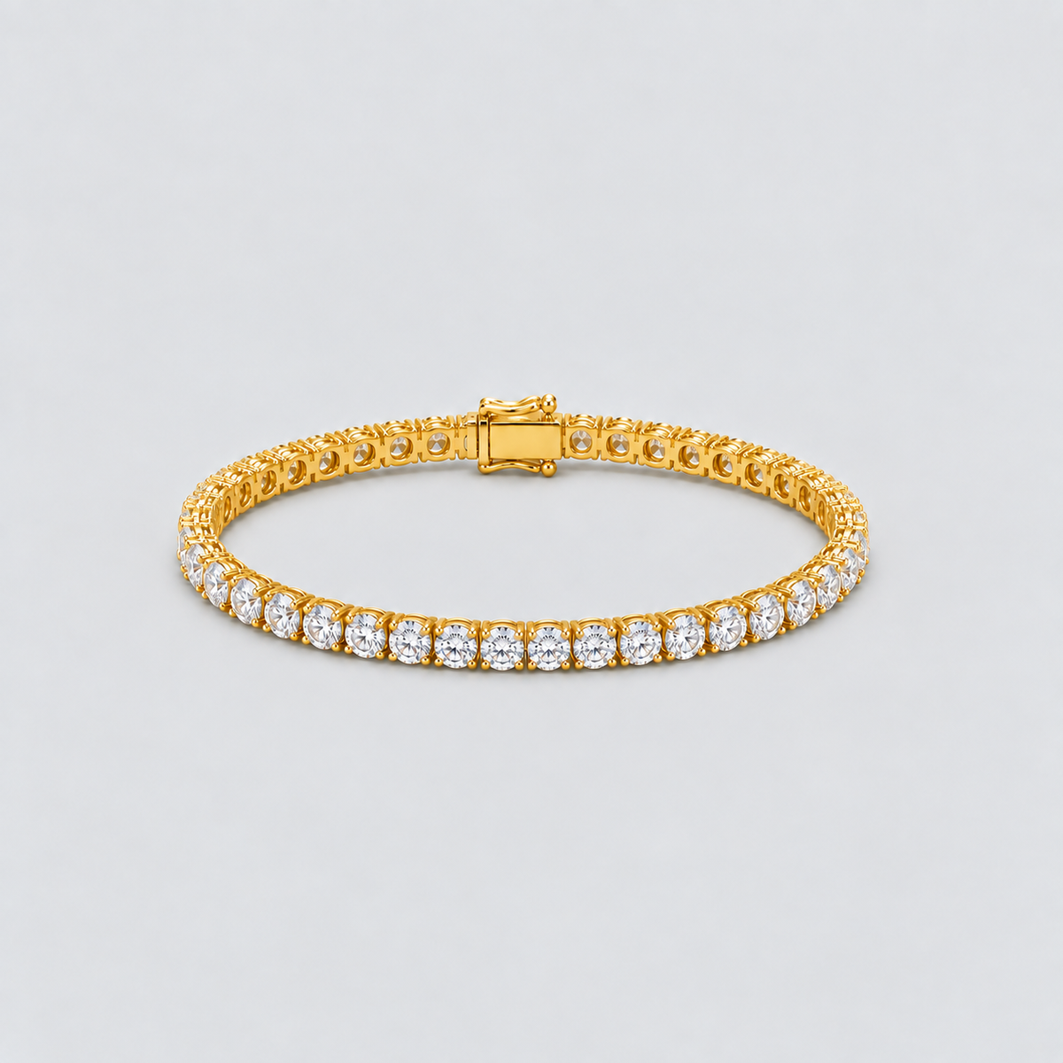 12.30 Ct. Lab Grown Diamond Round Men Tennis Bracelet (EF/VVS-VS)