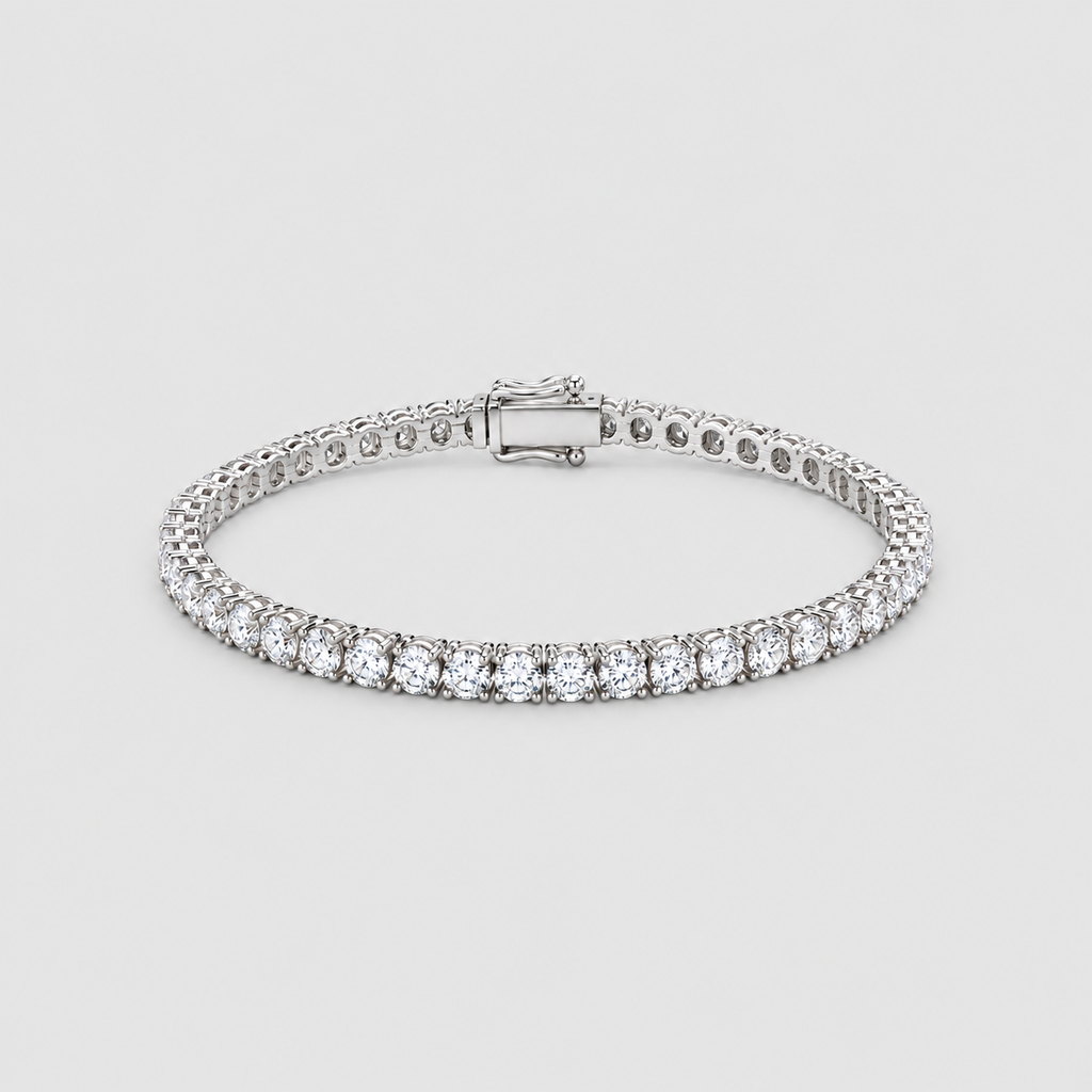 5.90 Ct. Lab Grown Diamond Round Cut Men Tennis Bracelet (EF/VVS-VS)
