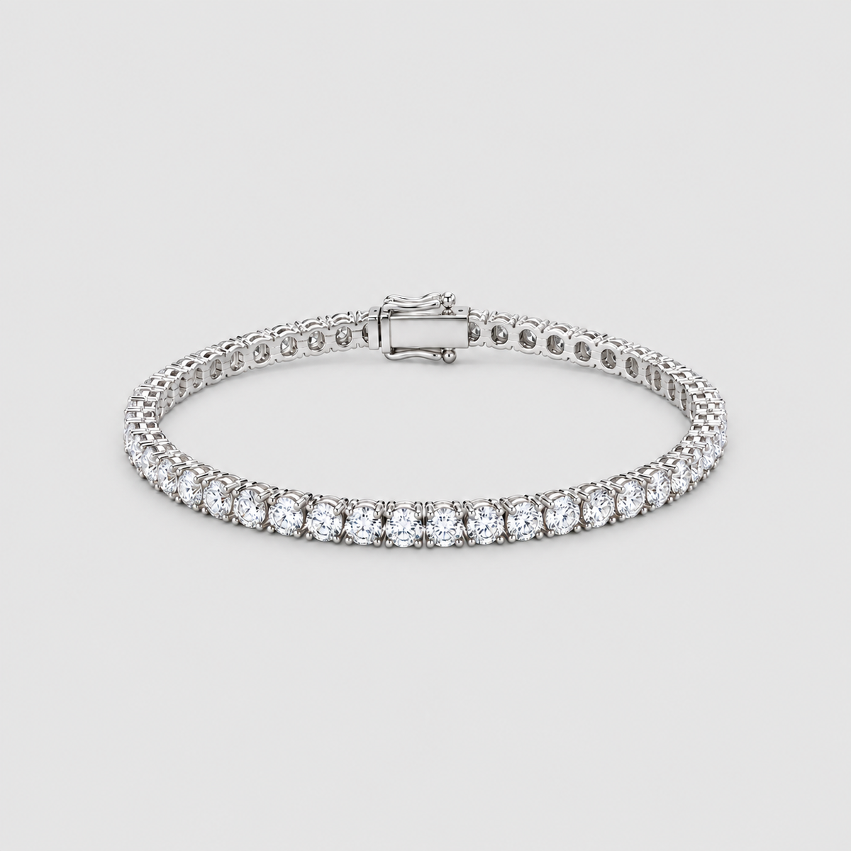 5.90 Ct. Lab Grown Diamond Round Cut Men Tennis Bracelet (EF/VVS-VS)