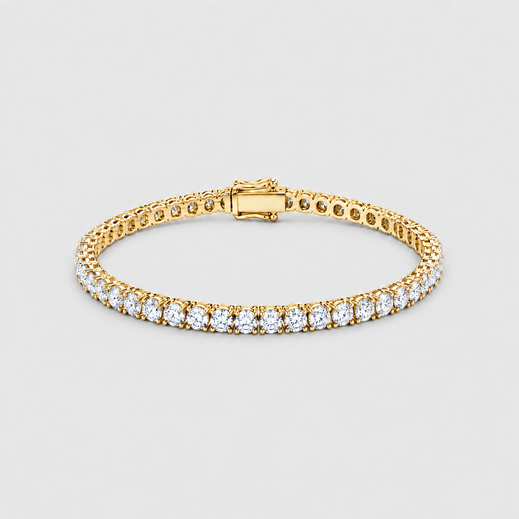 5.90 Ct. Lab Grown Diamond Round Cut Men Tennis Bracelet (EF/VVS-VS)