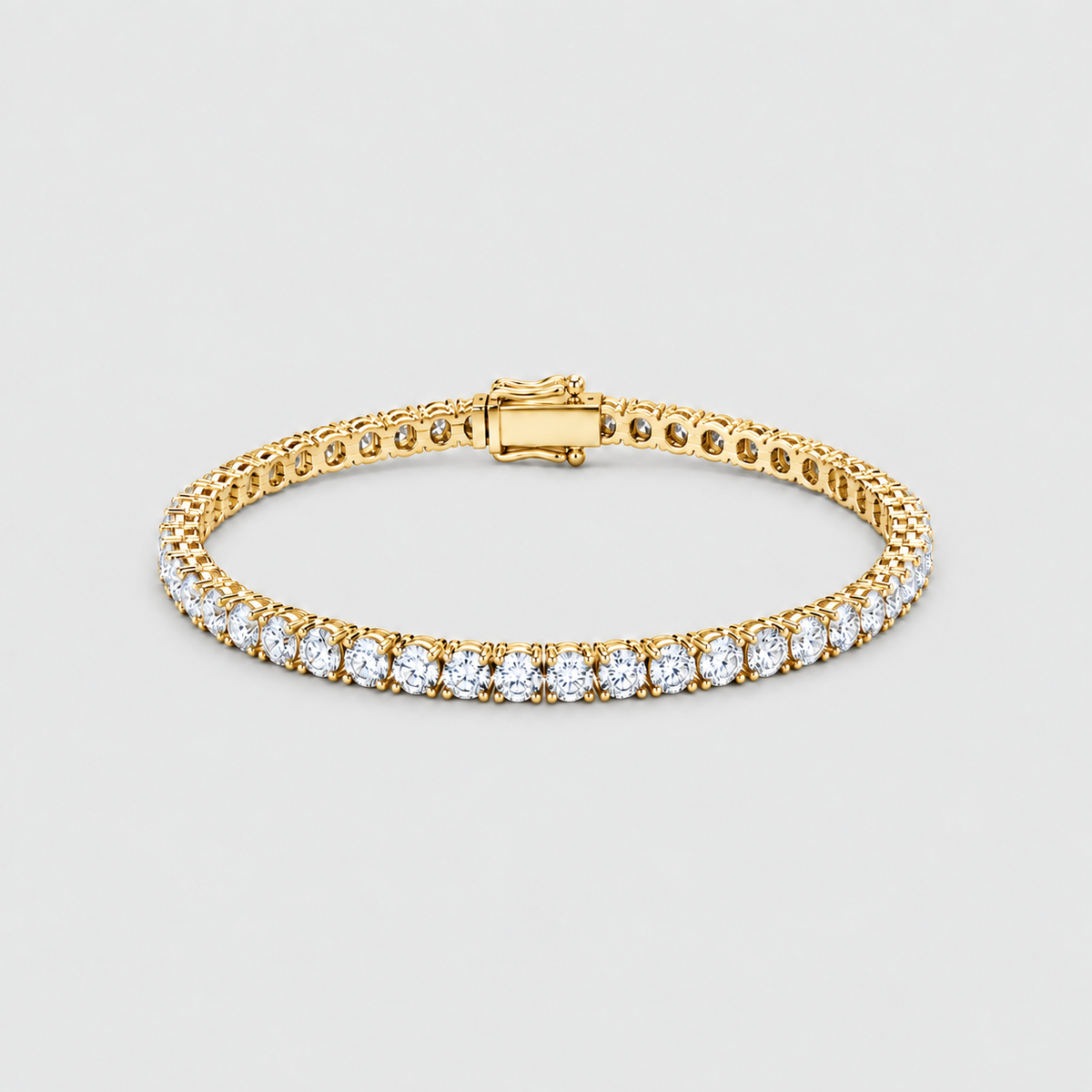 5.90 Ct. Lab Grown Diamond Round Cut Men Tennis Bracelet (EF/VVS-VS)