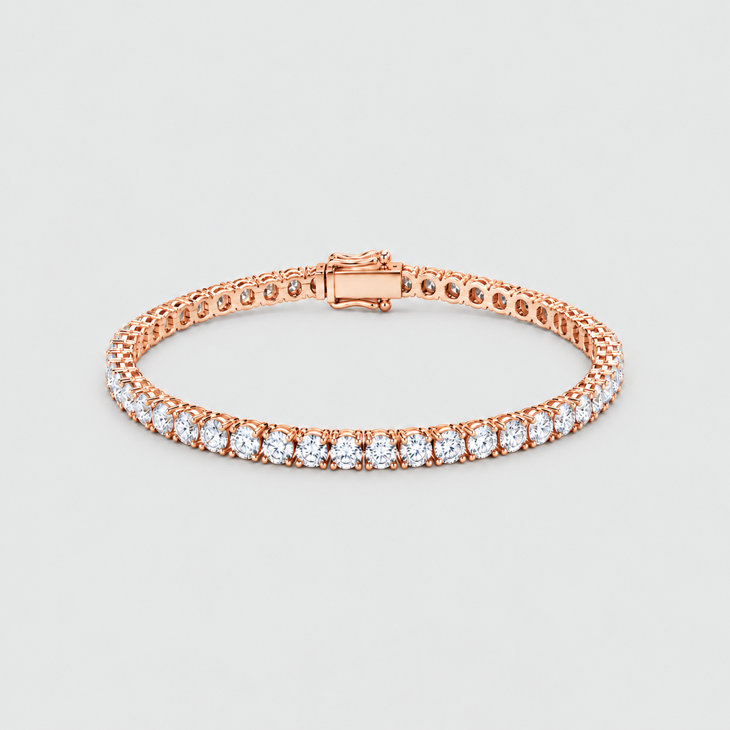 5.90 Ct. Lab Grown Diamond Round Cut Men Tennis Bracelet (EF/VVS-VS)