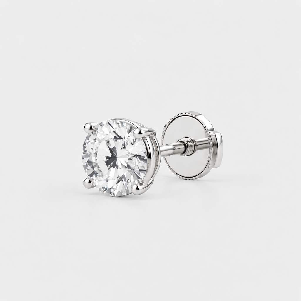 1 Ct. Lab-Grown Diamond Men's Stud Round Cut (VS-EF)