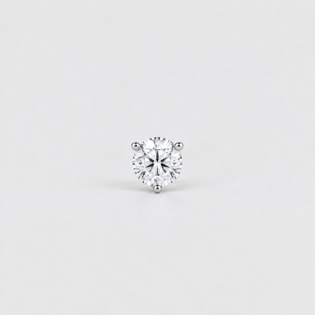 3 Ct. Lab-Grown Diamond Men Stud Three Prongs (VS-EF)