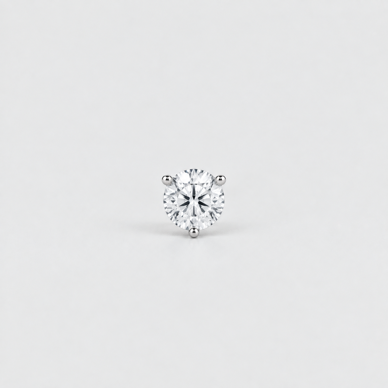 3 Ct. Lab-Grown Diamond Men Stud Three Prongs (VS-EF)