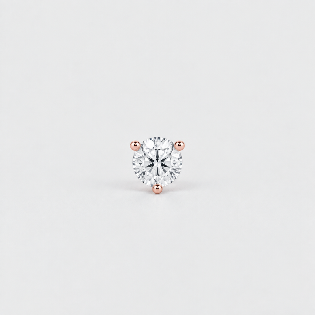 3 Ct. Lab-Grown Diamond Men Stud Three Prongs (VS-EF)
