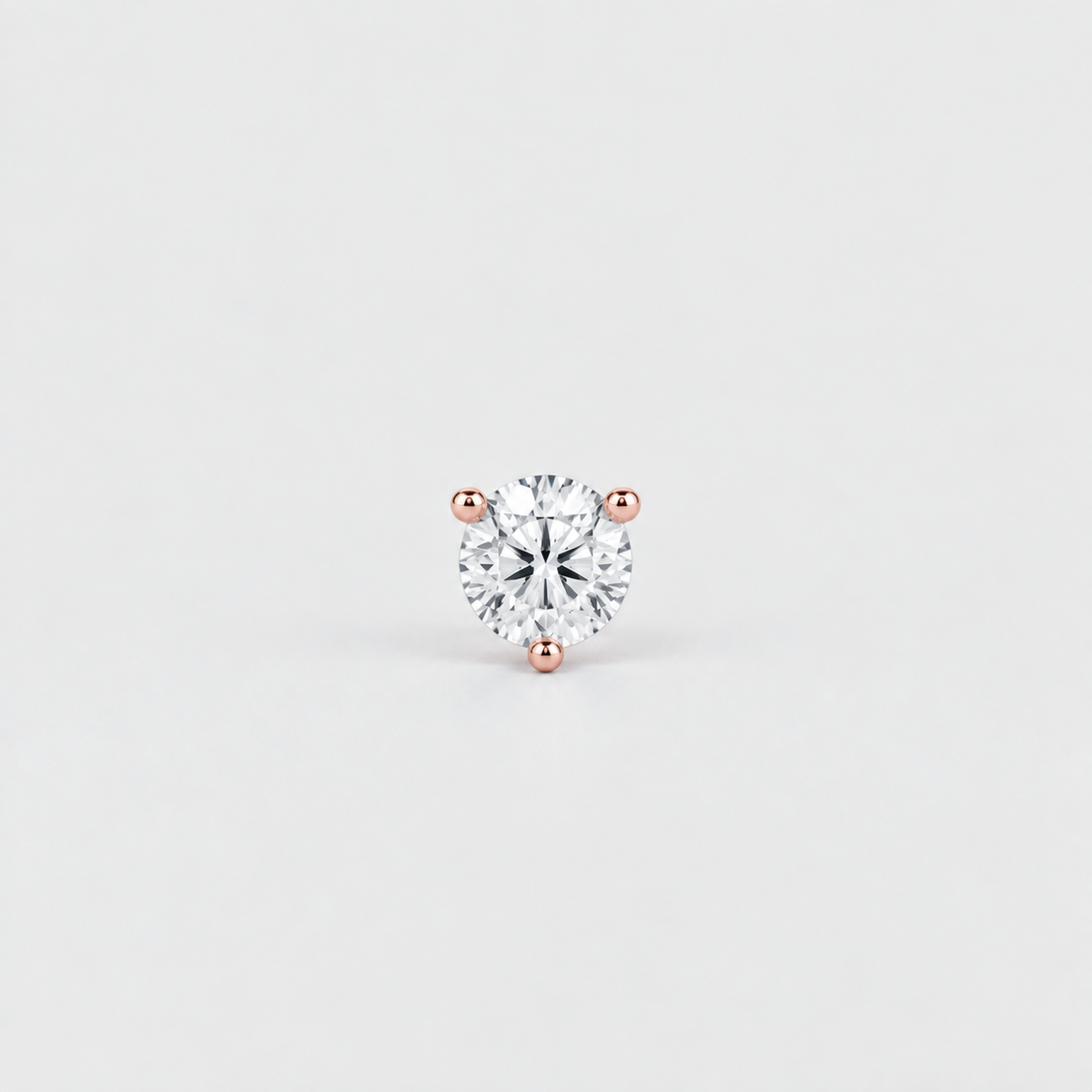 3 Ct. Lab-Grown Diamond Men Stud Three Prongs (VS-EF)