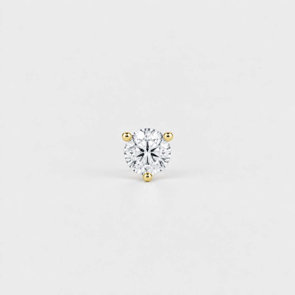3 Ct. Lab-Grown Diamond Men Stud Three Prongs (VS-EF)