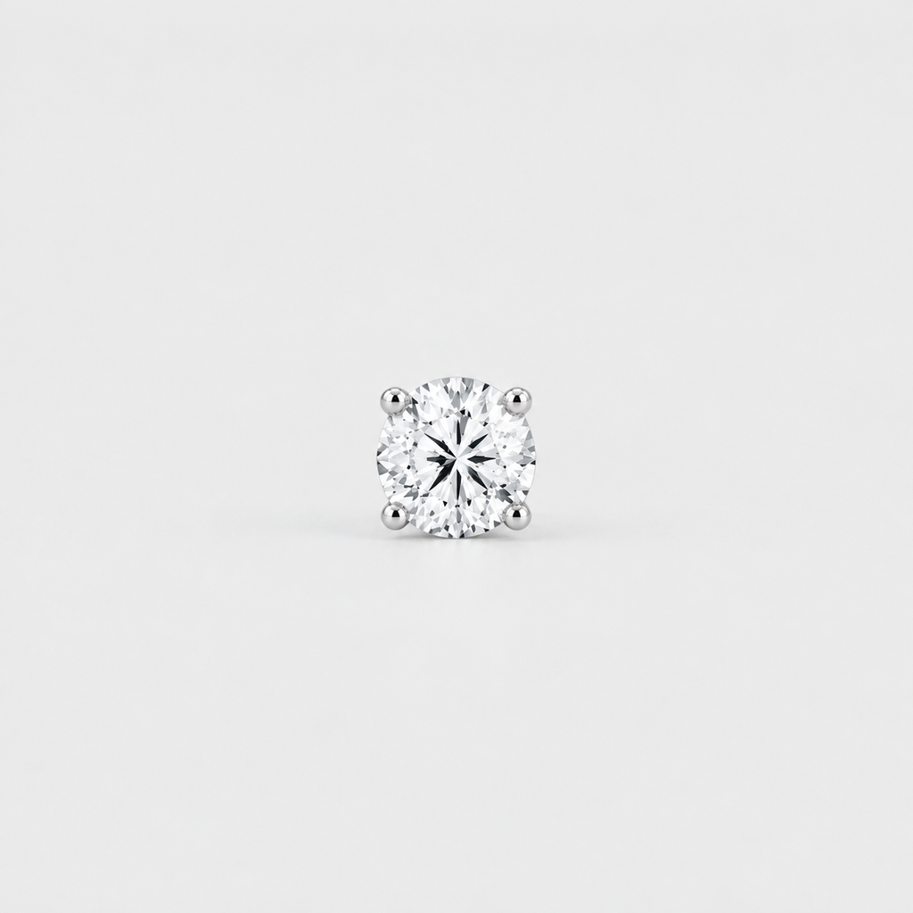 2 Ct. Lab-Grown Diamond Single Stud Round-Cut (VS-EF)