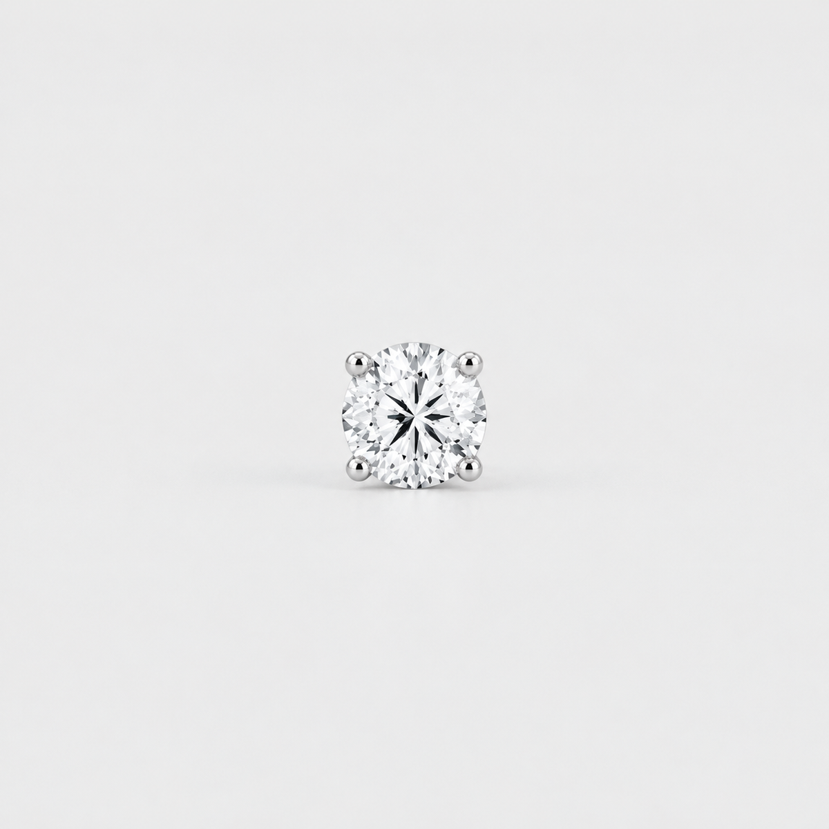 2 Ct. Lab-Grown Diamond Single Stud Round-Cut (VS-EF)