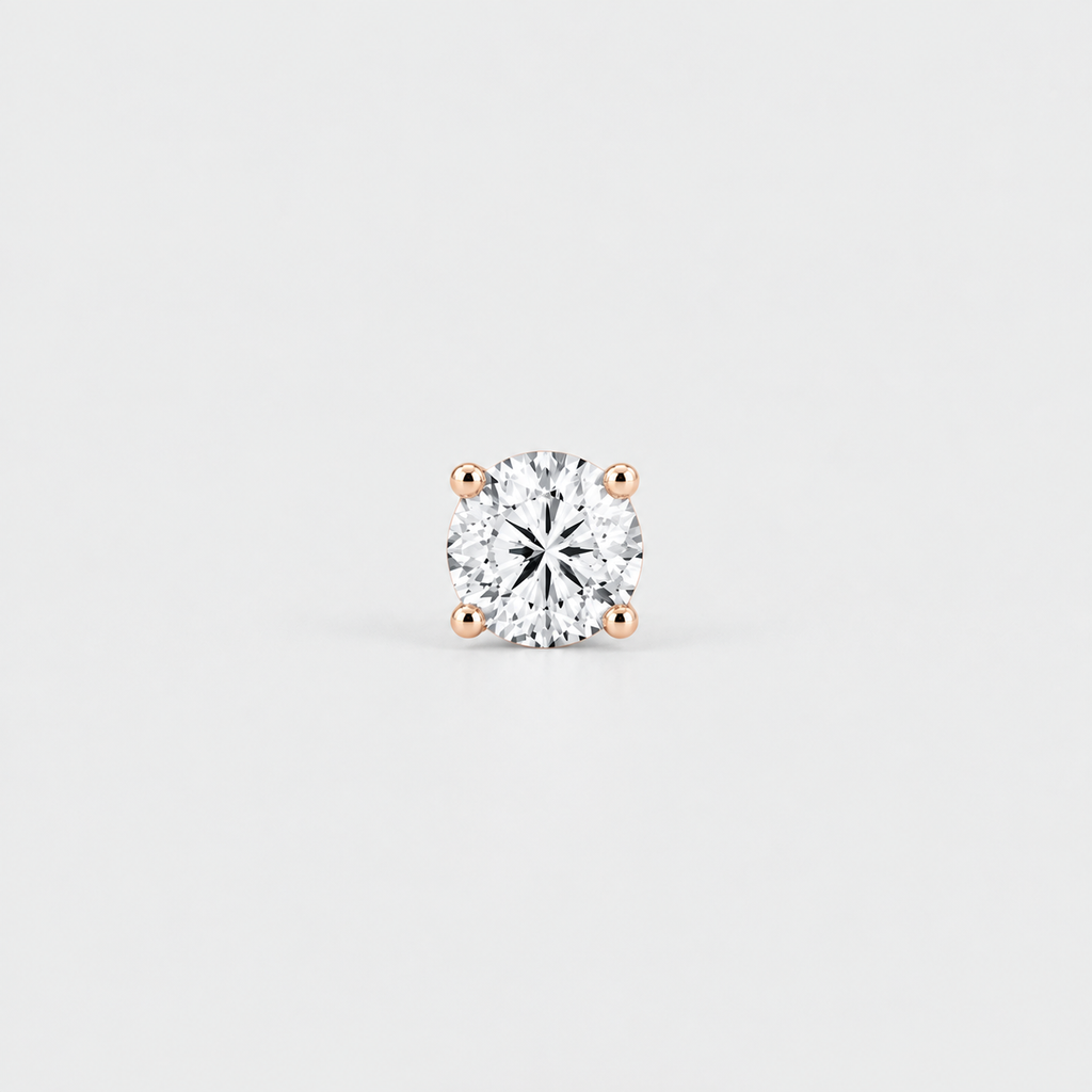 2 Ct. Lab-Grown Diamond Single Stud Round-Cut (VS-EF)