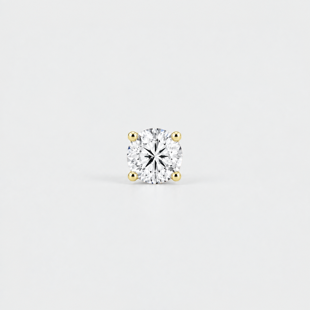 2 Ct. Lab-Grown Diamond Single Stud Round-Cut (VS-EF)