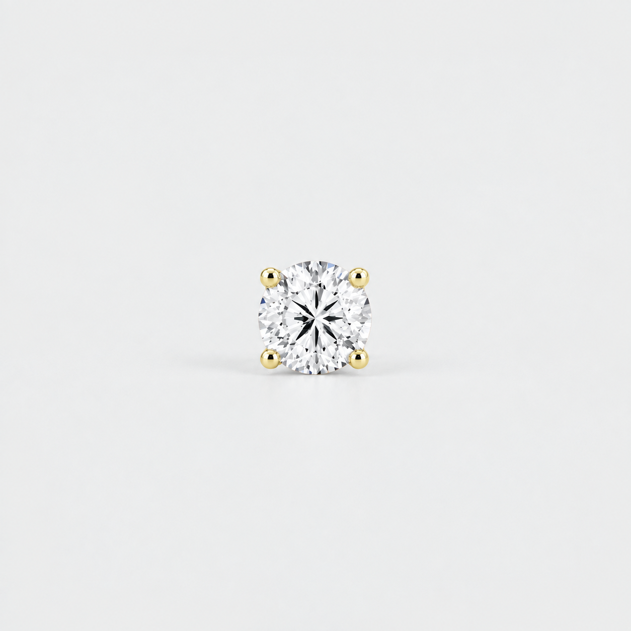 2 Ct. Lab-Grown Diamond Single Stud Round-Cut (VS-EF)