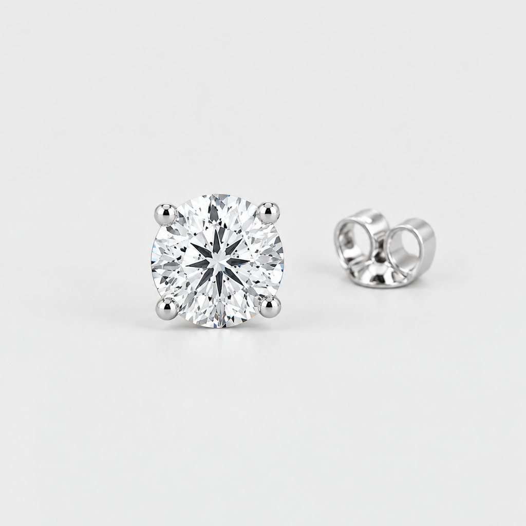 3 Ct. Lab Grown Diamond Stud Earrings Round-Cut (VS-EF)