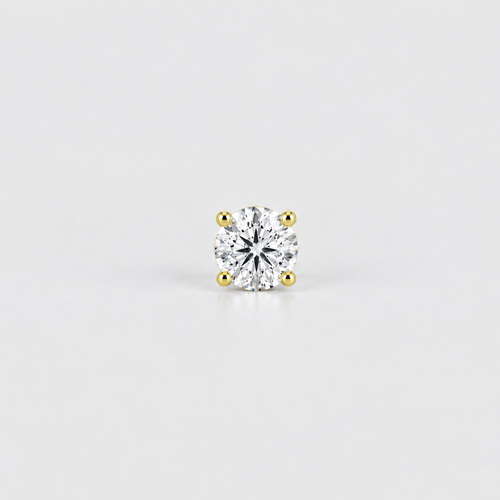 1 Ct. Lab Grown Diamond Single Stud Round-Cut (VS-EF)