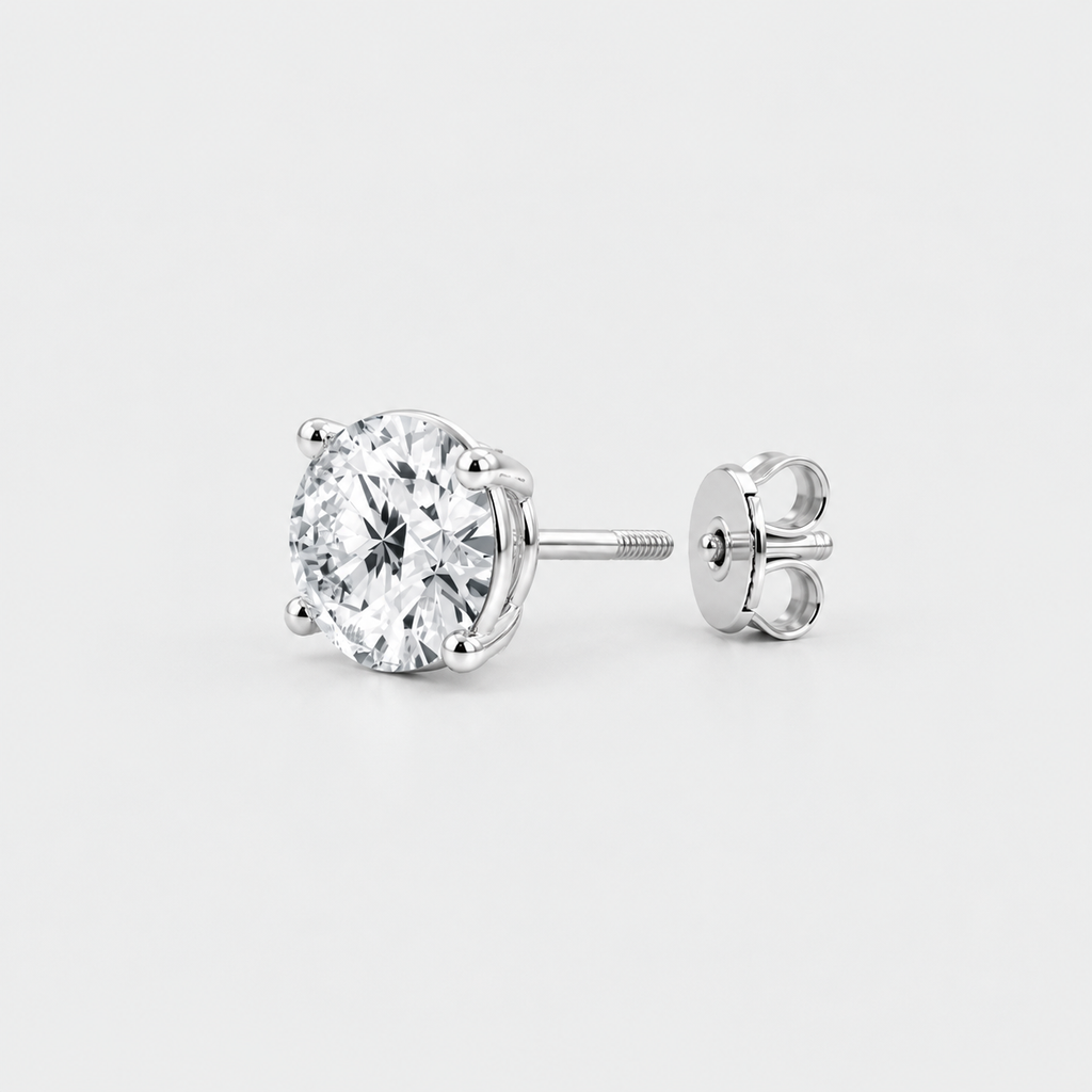 1 Ct. Lab Grown Diamond Single Stud Round-Cut (VS-EF)