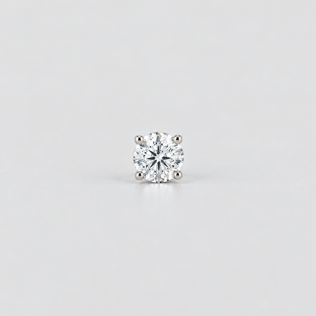 1 Ct. Lab Grown Diamond Single Stud Round-Cut (VS-EF)