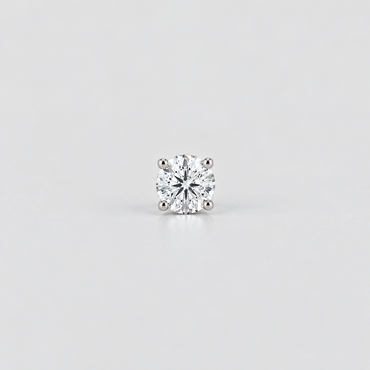 1 Ct. Lab Grown Diamond Single Stud Round-Cut (VS-EF)