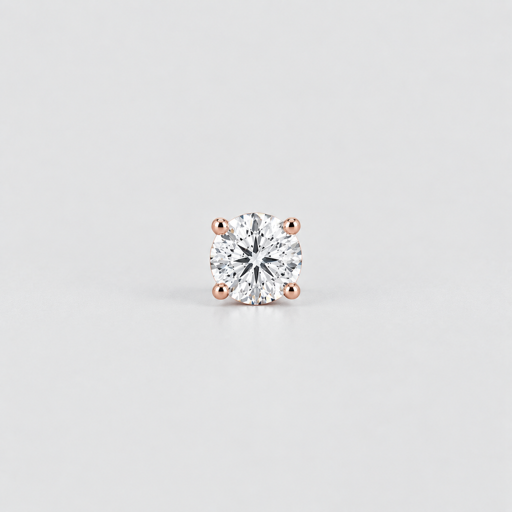 1 Ct. Lab Grown Diamond Single Stud Round-Cut (VS-EF)