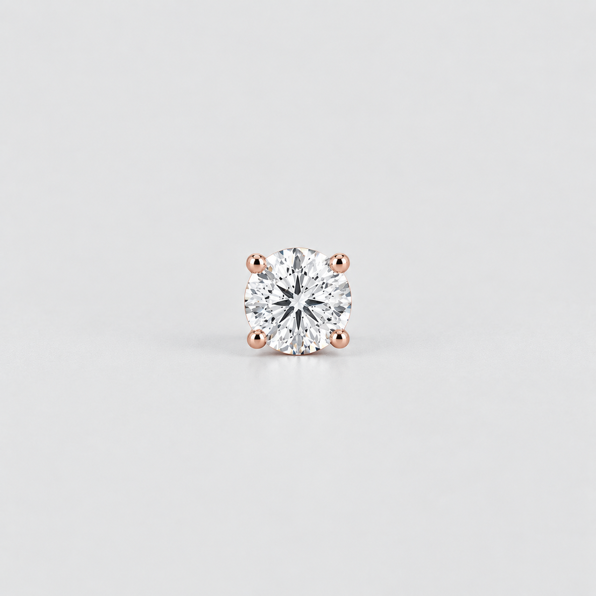 1 Ct. Lab Grown Diamond Single Stud Round-Cut (VS-EF)