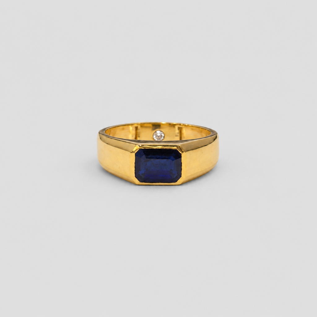 1.5 Ct. Men's Blue Sapphire Ring