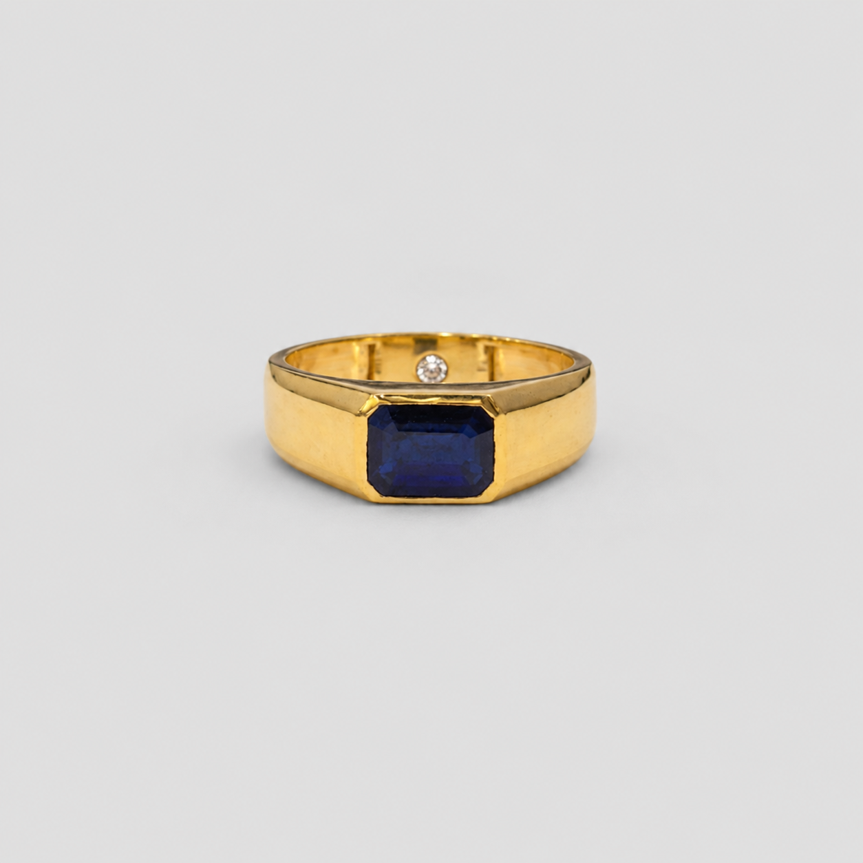 1.5 Ct. Men's Blue Sapphire Ring