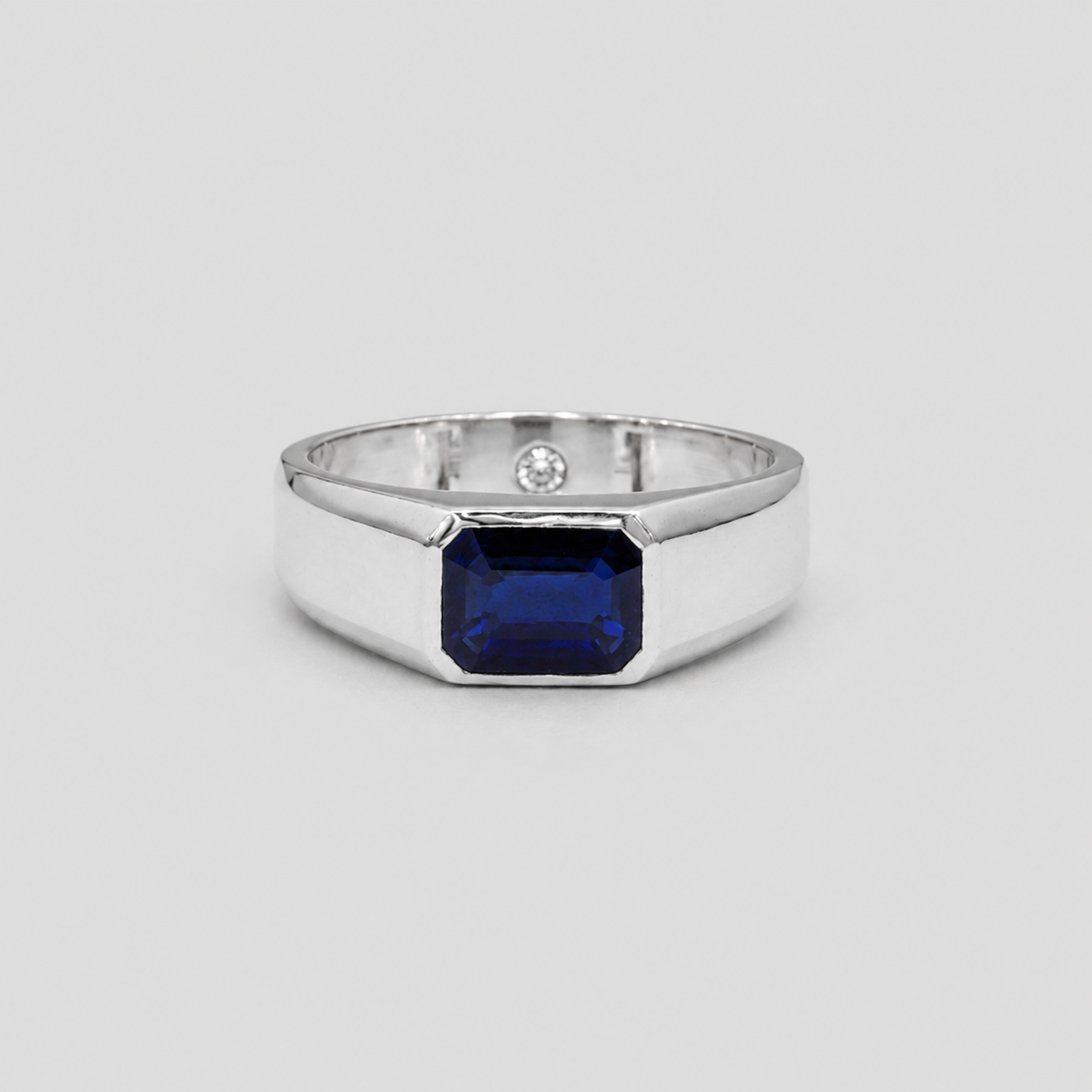 1.5 Ct. Men's Blue Sapphire Ring