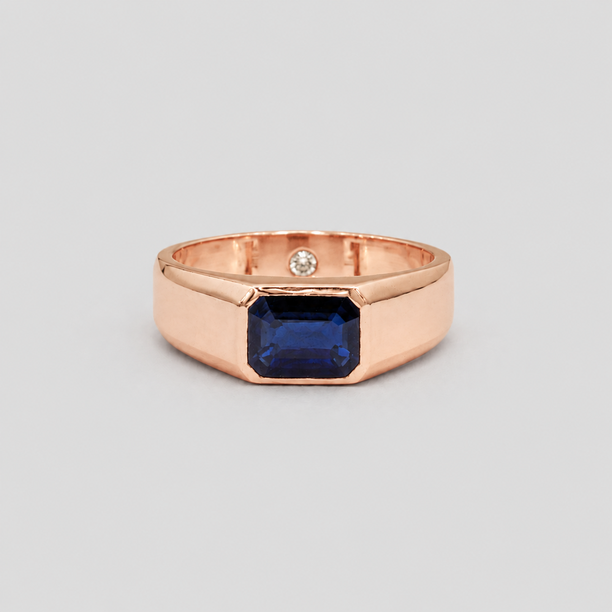 1.5 Ct. Men's Blue Sapphire Ring