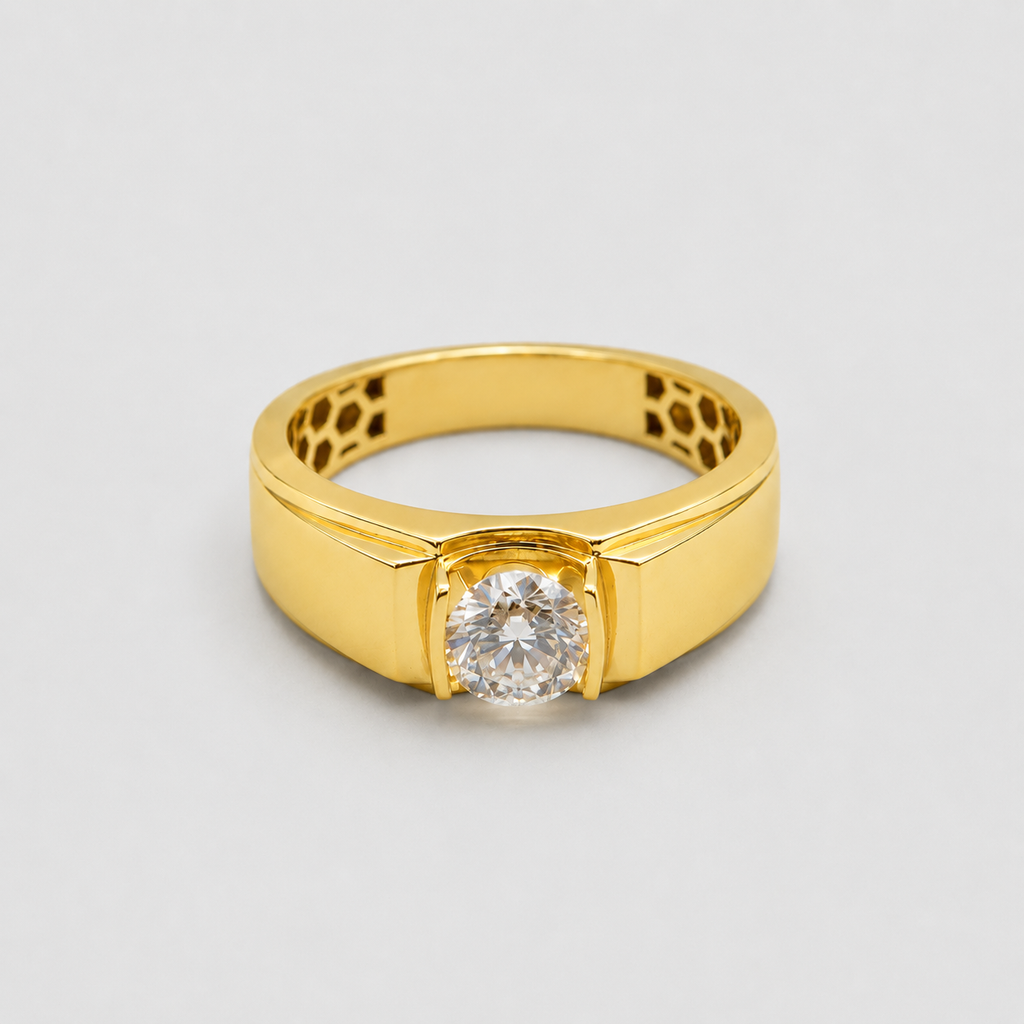 1.5 Ct. Lab-Grown Diamond Men's Solitaire Ring (EF-VS)